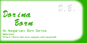 dorina born business card